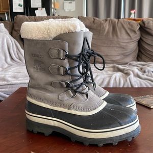 Sorel caribou boots ladies size 9 felt lined boots